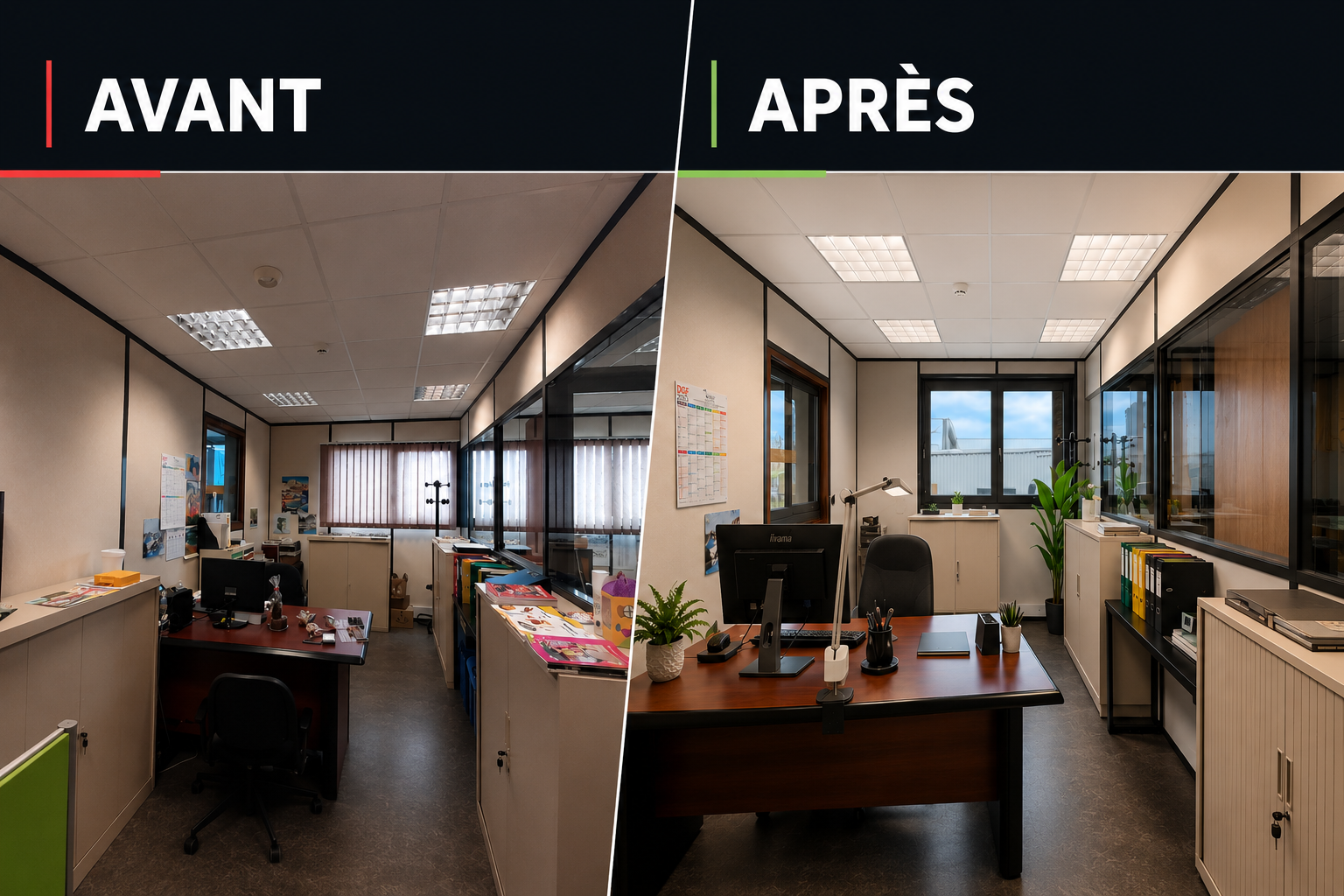 Bureau avant/après